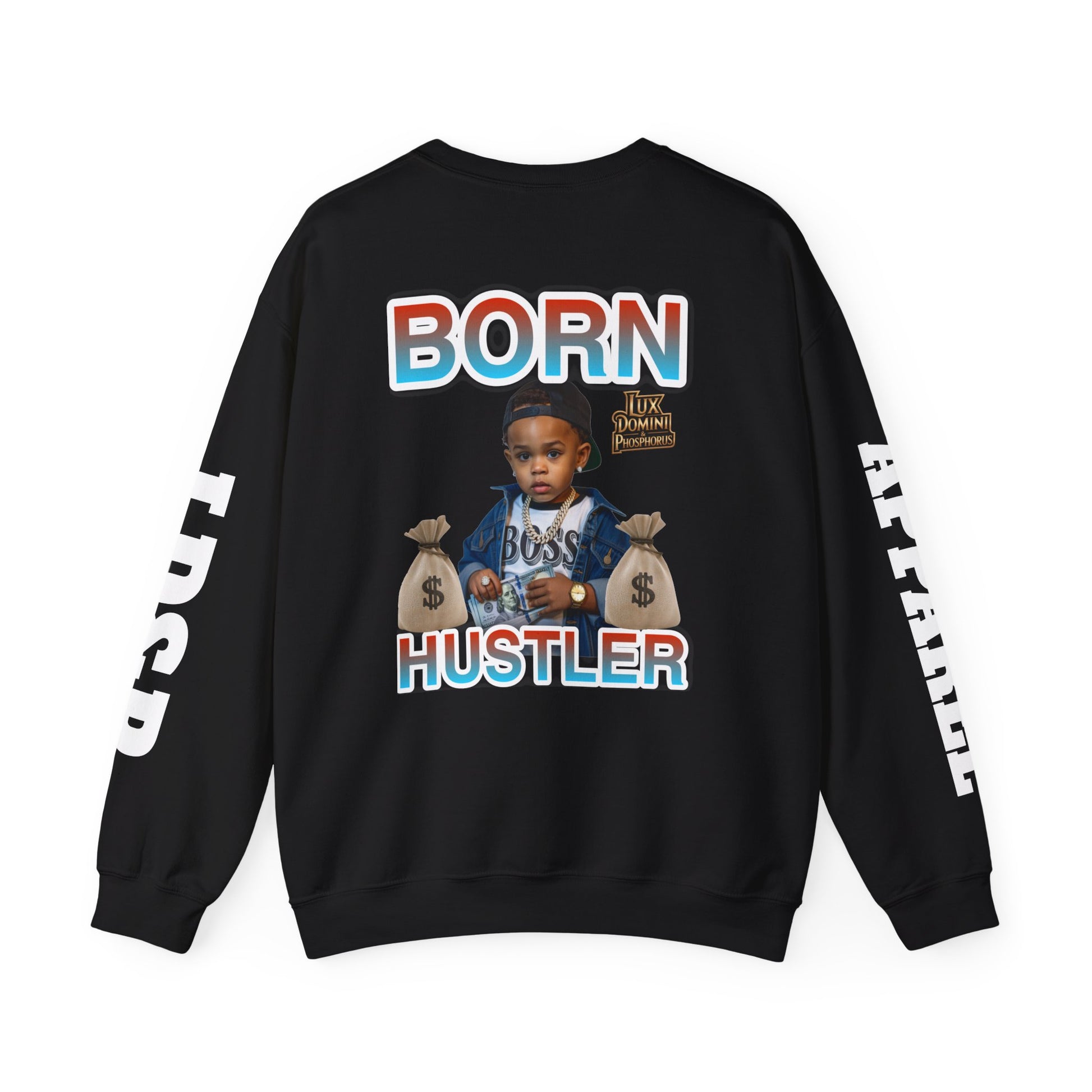 Crewneck Sweatshirt - Born Hustler LD&P Apparel