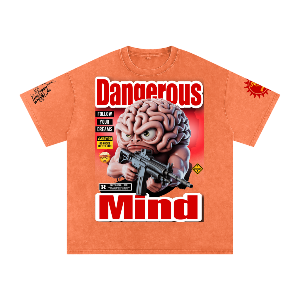 Dangerous Mind Washed Oversized Cotton T-Shirt