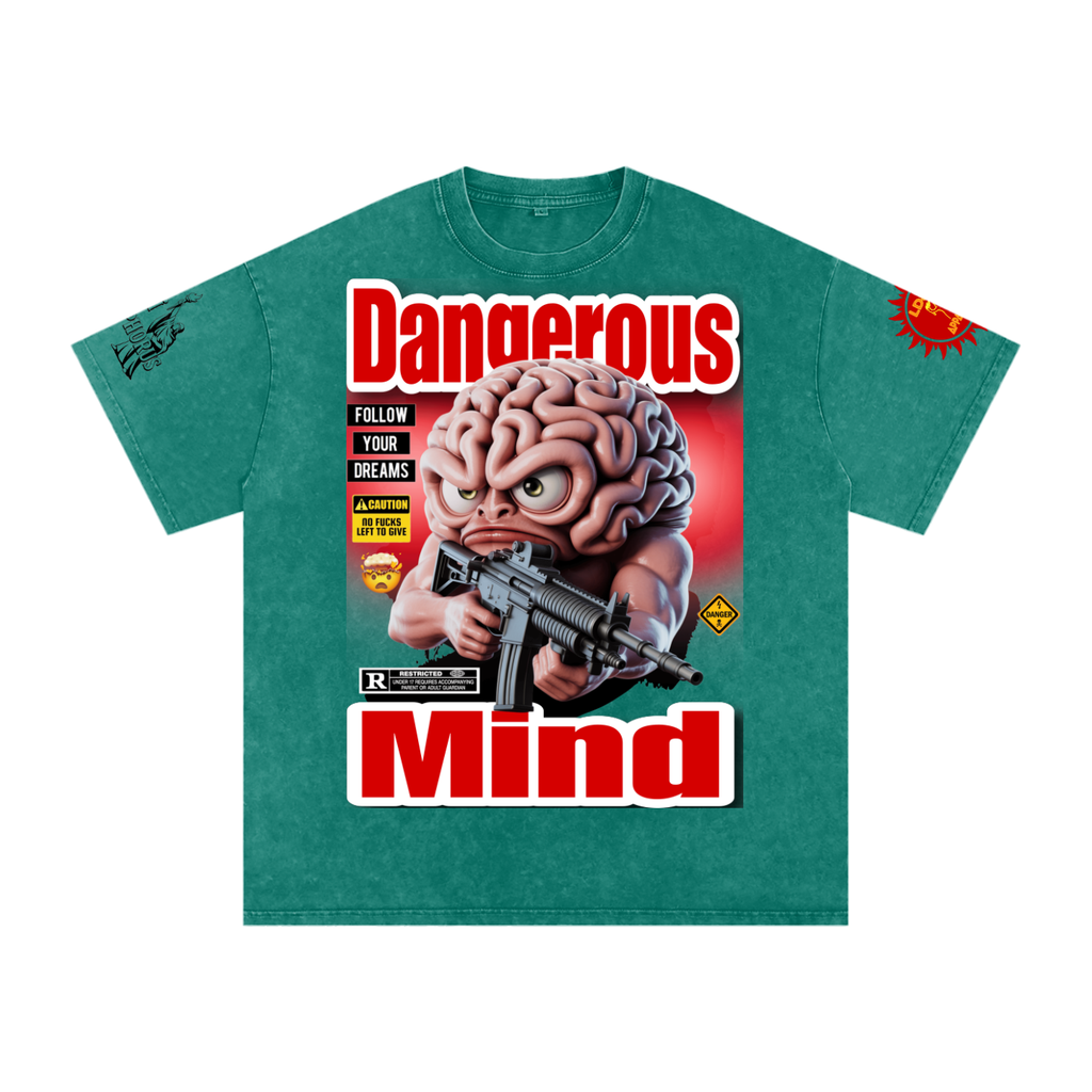 Dangerous Mind Washed Oversized Cotton T-Shirt