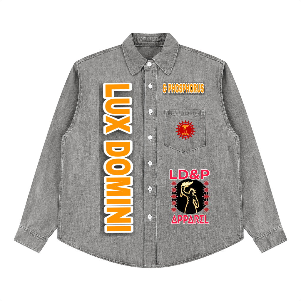 Unisex Vintage Wash Denim LD&P APPAREL Shirt