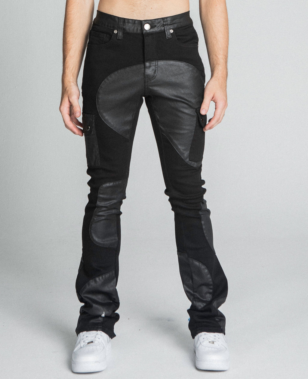 AJ40SK COLOR BLOCK STACKED JEANS