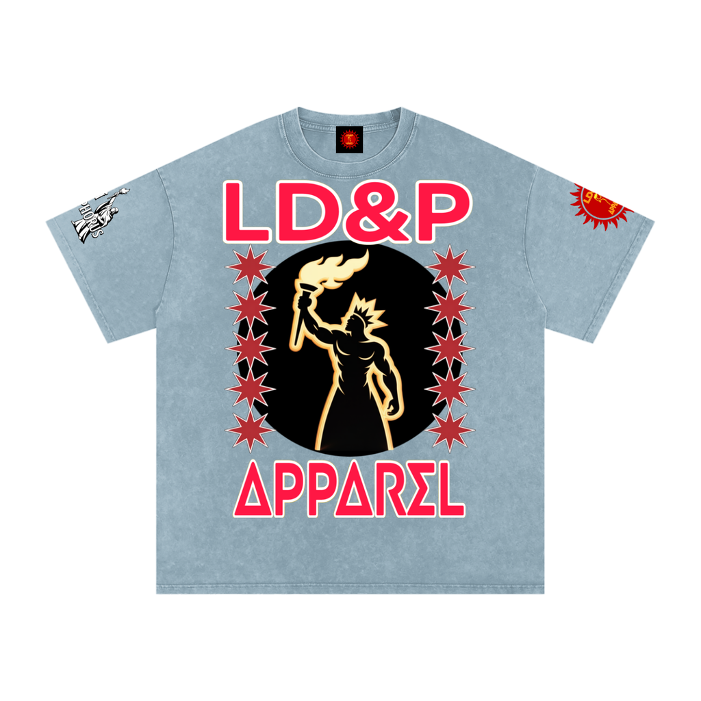 Snow Washed Oversized  LD&P Apparel Cotton T-Shirt