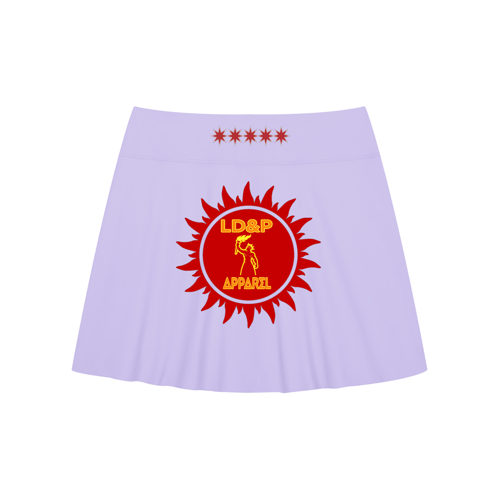 Women's A-Line Contrast Panel Slit LD&P APPAREL Skirt