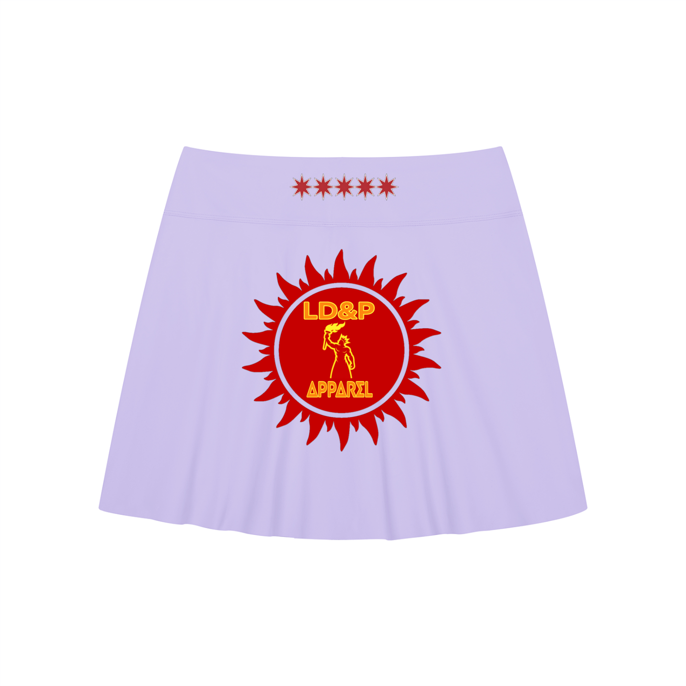 Women's A-Line Contrast Panel Slit LD&P APPAREL Skirt