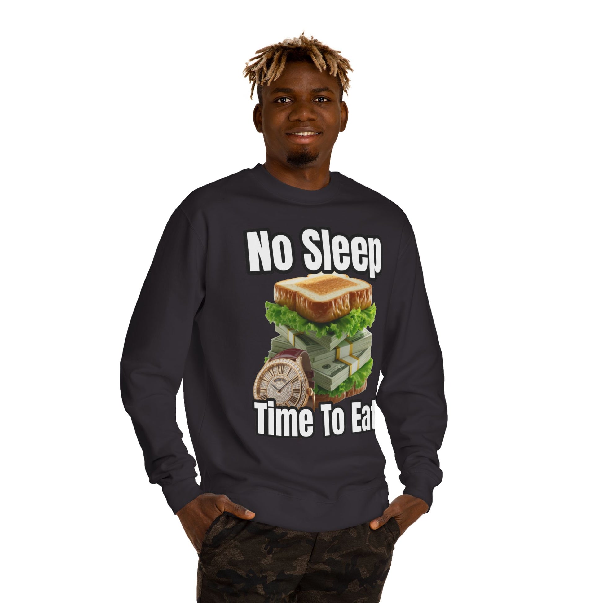 Unisex Sweatshirt No Sleep Time To Eat