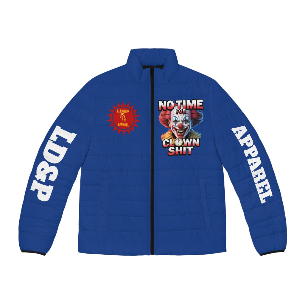 Puffer Jacket - No Time For Clown Shit LD&P Apparel Design Blue