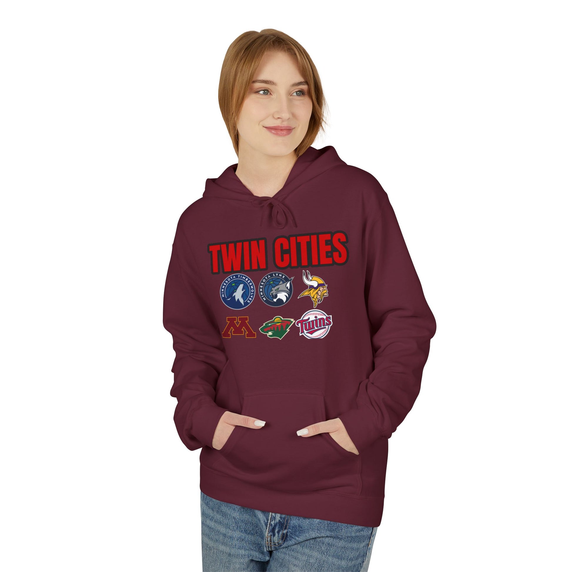 Fleece Hoodie Twin Cities Minneapolis St Paul Design