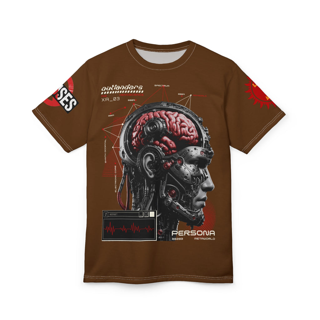 Persona Sci‑Fi Graphic Tee Shirt LD&P APPAREL Brown