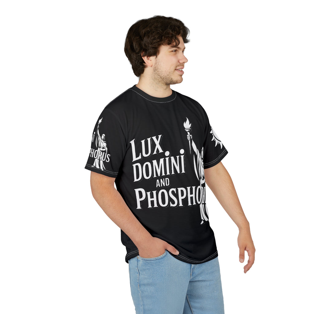 Black and white  of Unisex Tee - Lux Domini and Phosphorus LD&P Apparel Design