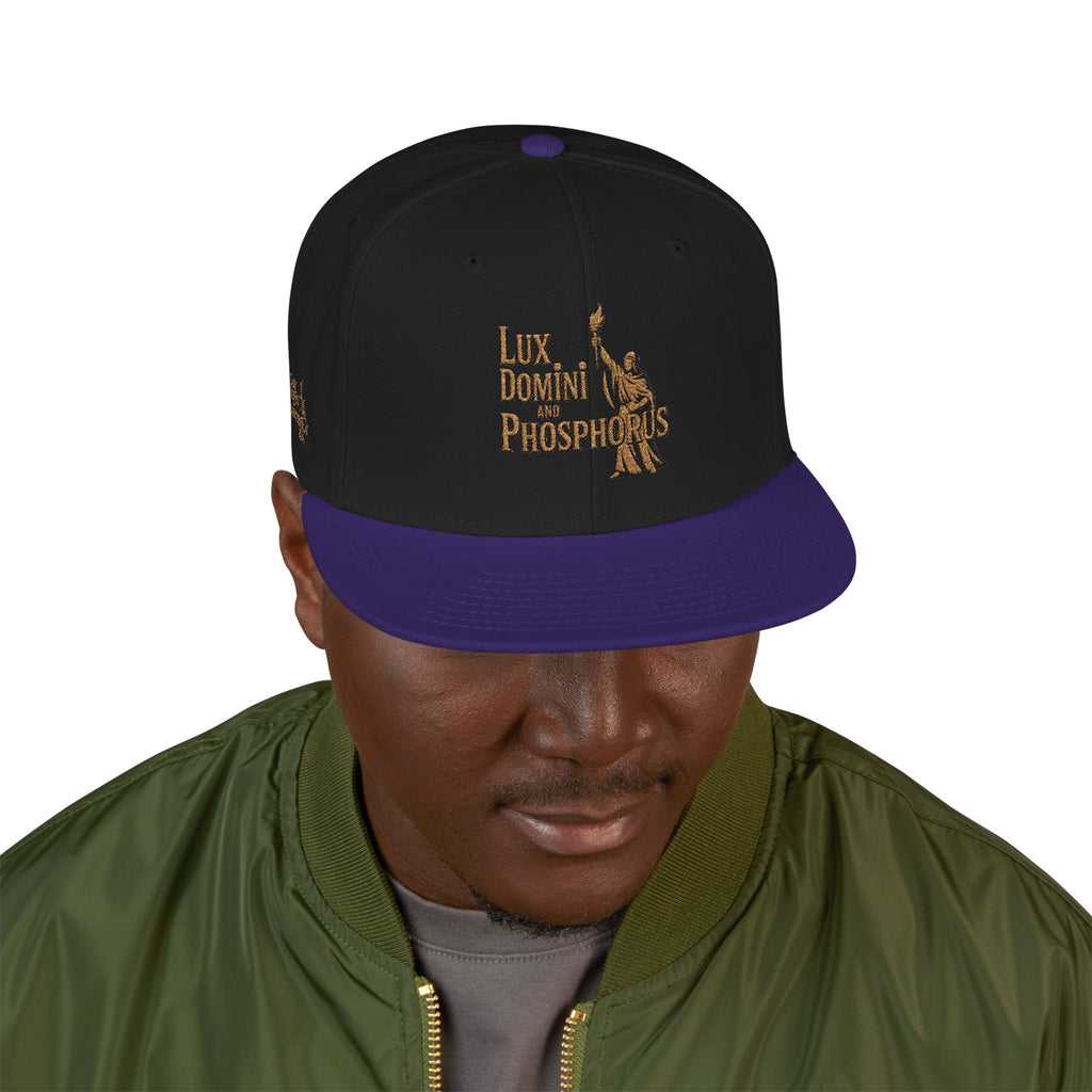 Snapback Cap - LUX DOMINI AND PHOSPHORUS Embroidered Hat