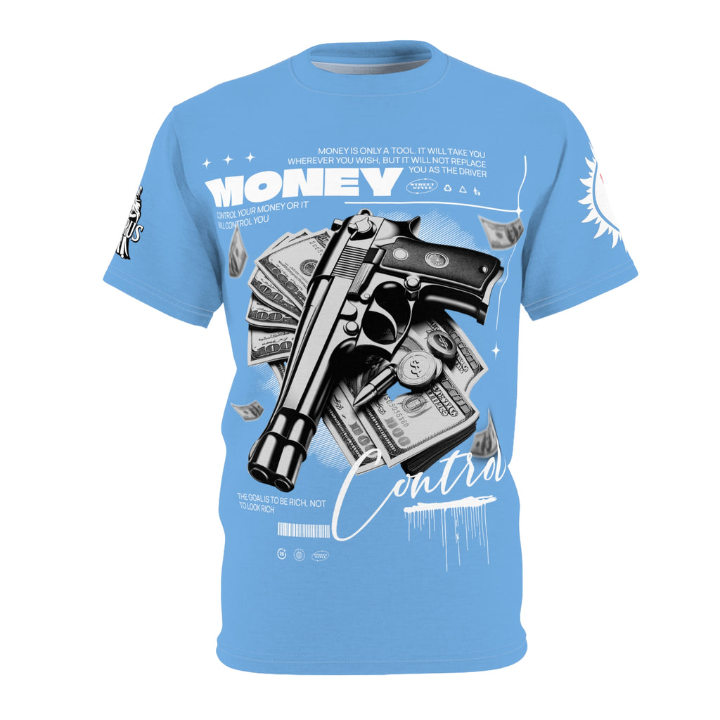 Money Control Graphic Tee LD&P APPAREL LIGHT BLUE