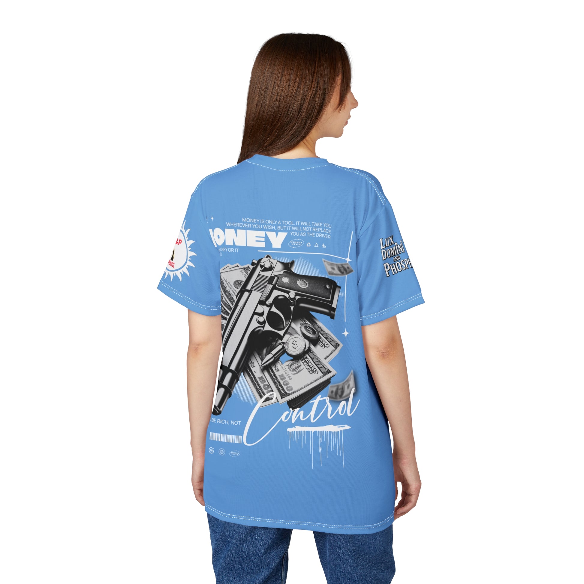 Money Control Graphic Tee LD&P APPAREL LIGHT BLUE