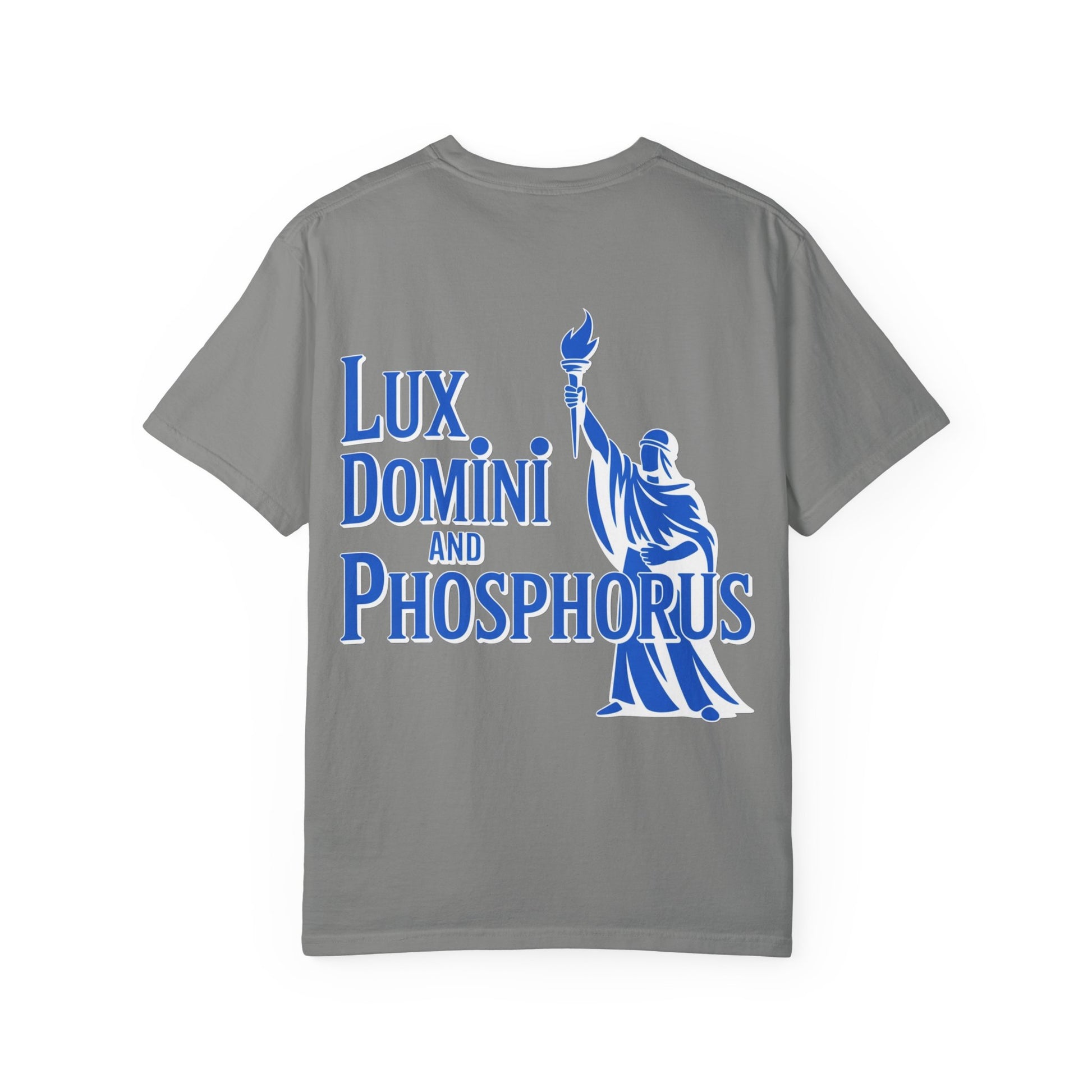 Unisex T-shirt Lux Domini and Phosphorus Zodiac Wheel Design