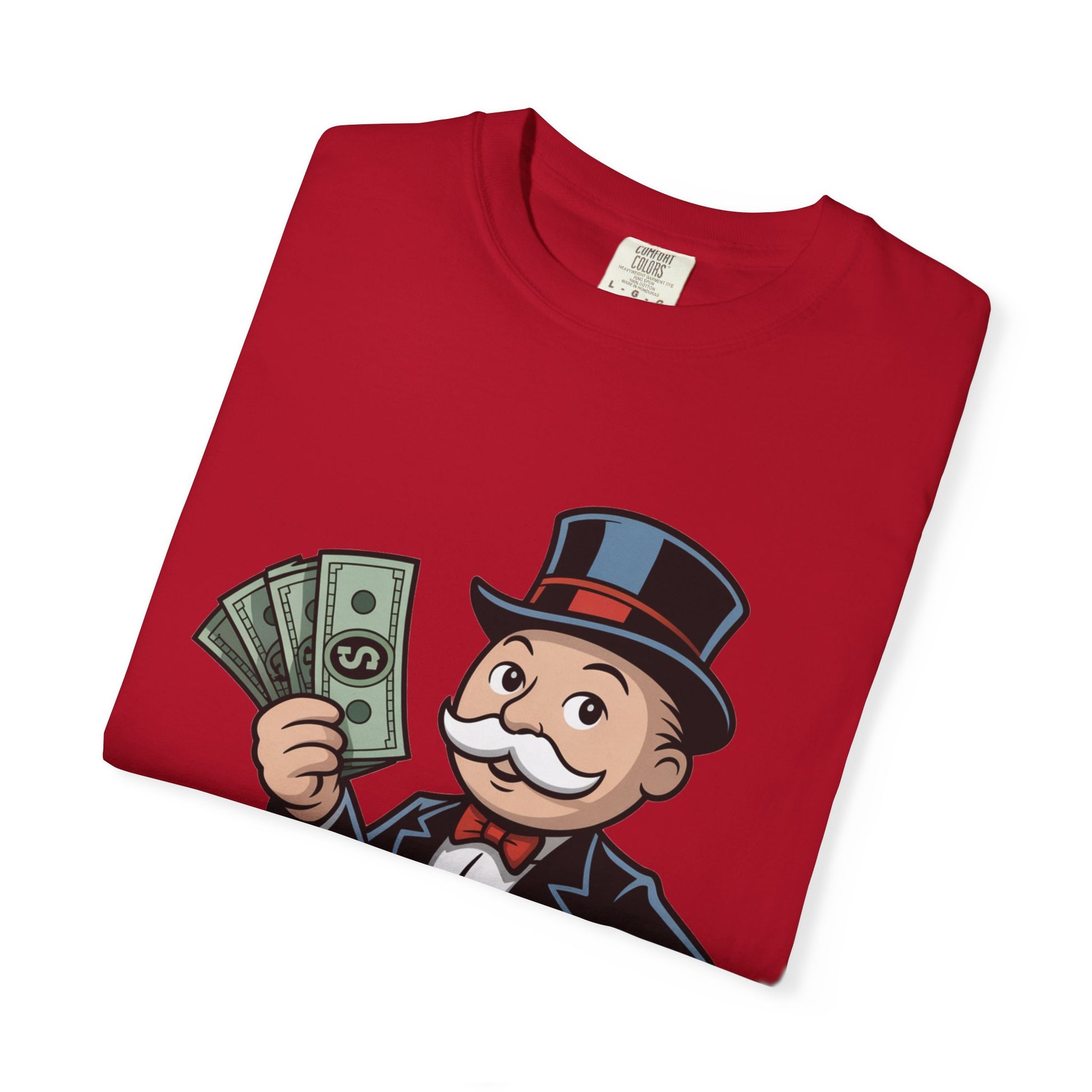 Garment-Dyed T-shirt Money Piece of Mind Design