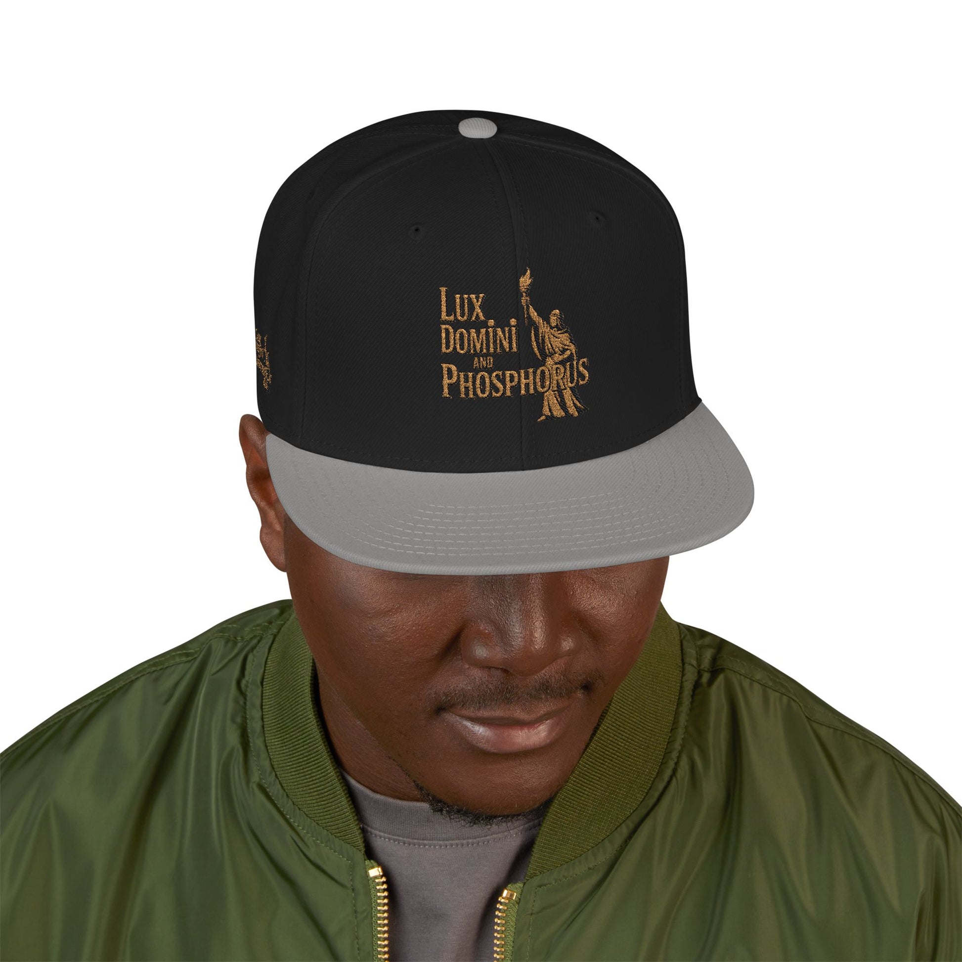 Snapback Cap - LUX DOMINI AND PHOSPHORUS Embroidered Hat