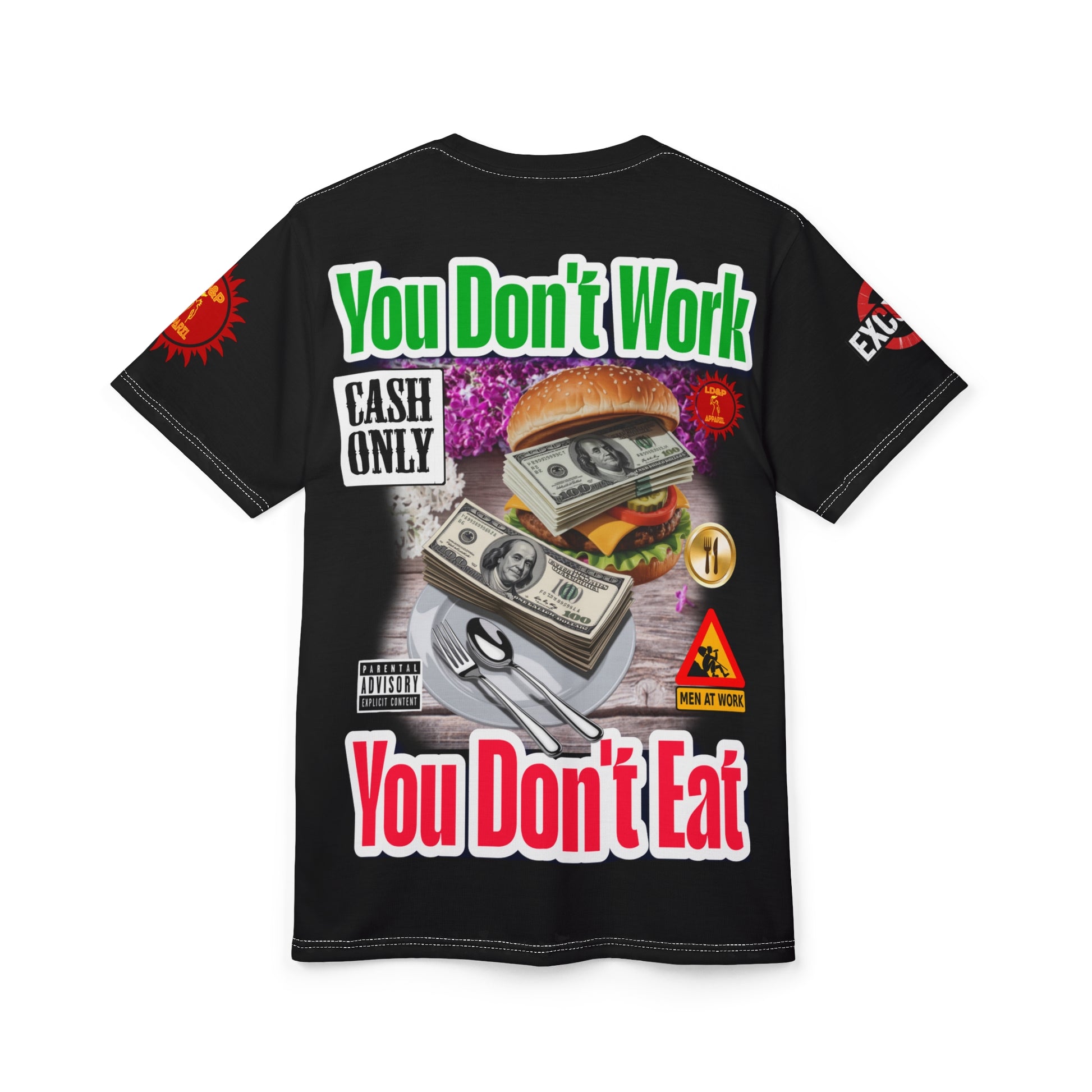 You Don't Work You Don't Eat LD&P APPAREL Graphic Tee Black