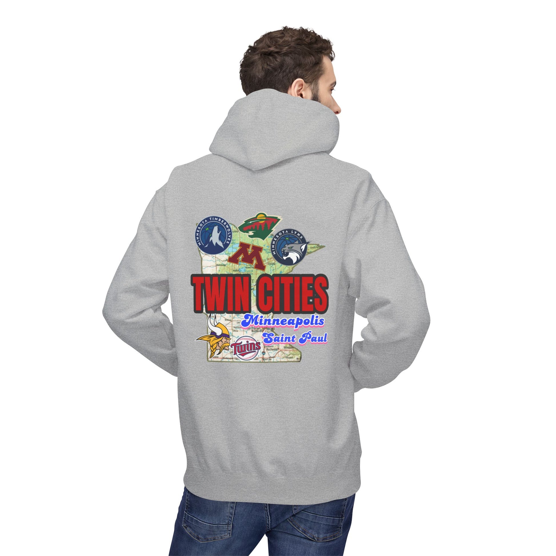 Fleece Hoodie Twin Cities Minneapolis St Paul Design