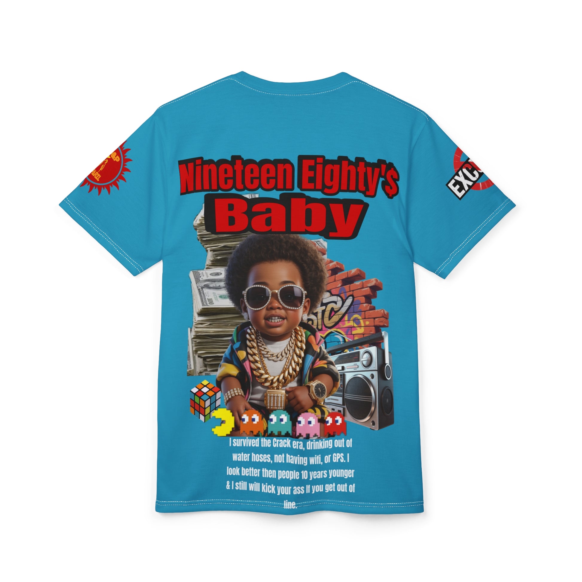 Nineteen Eighty's Baby Graphic Tee LD&P APPAREL Turquoise