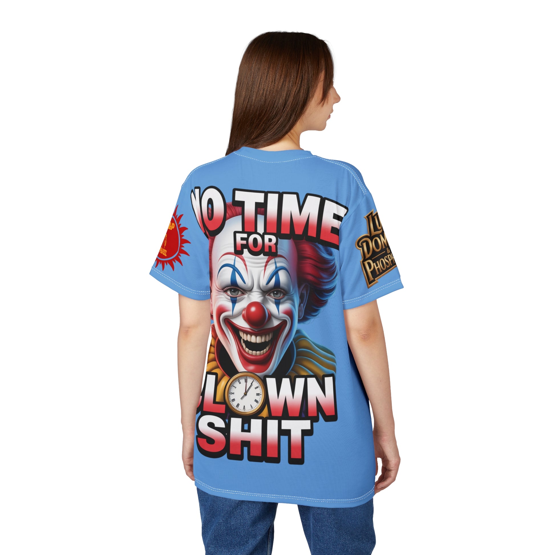 T-Shirt No Time For Clowns Unisex light blue
