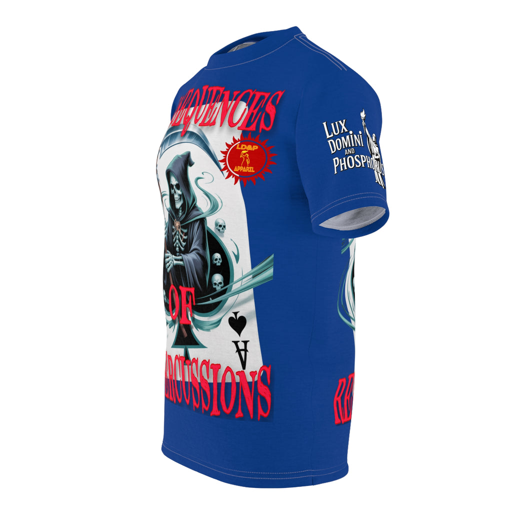 Consequences of Repercussions Graphic Shirt LD&P APPAREL Blue