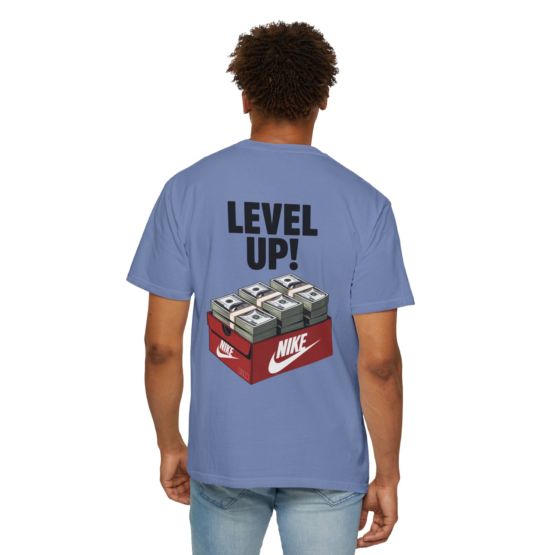 Garment-Dyed T-shirt Level Up Design
