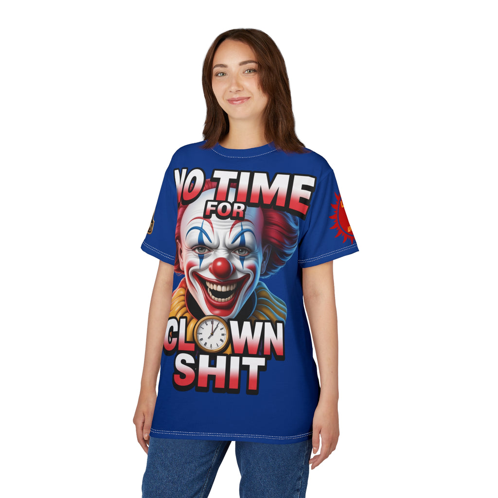 No Time For Clowns Unisex Tee Blue