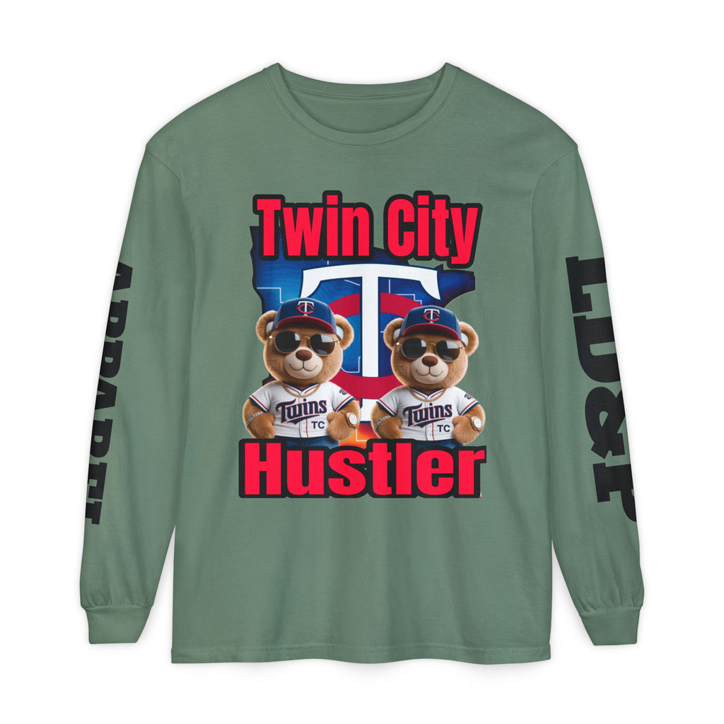 Twin City HUSTLER Long Sleeve T-Shirt - Bad Temper Design
