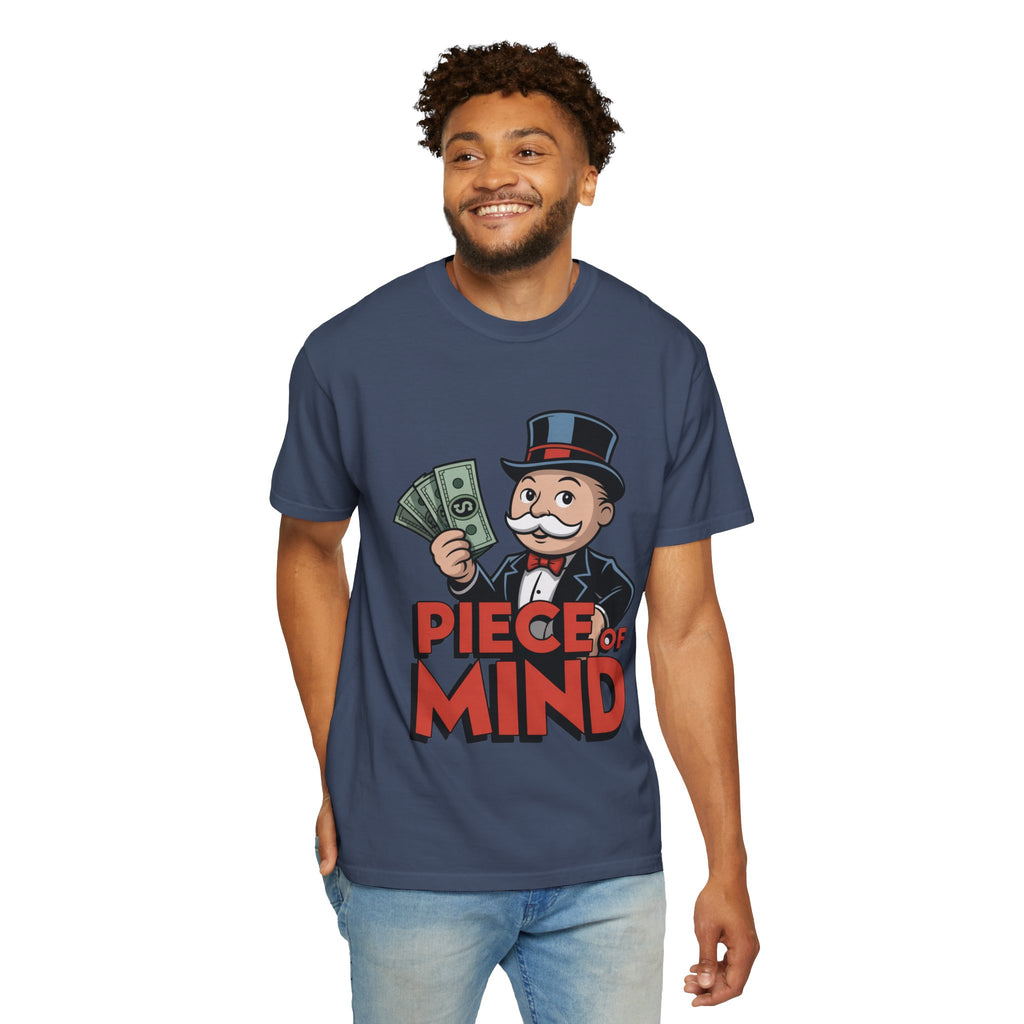Garment-Dyed T-shirt Money Piece of Mind Design