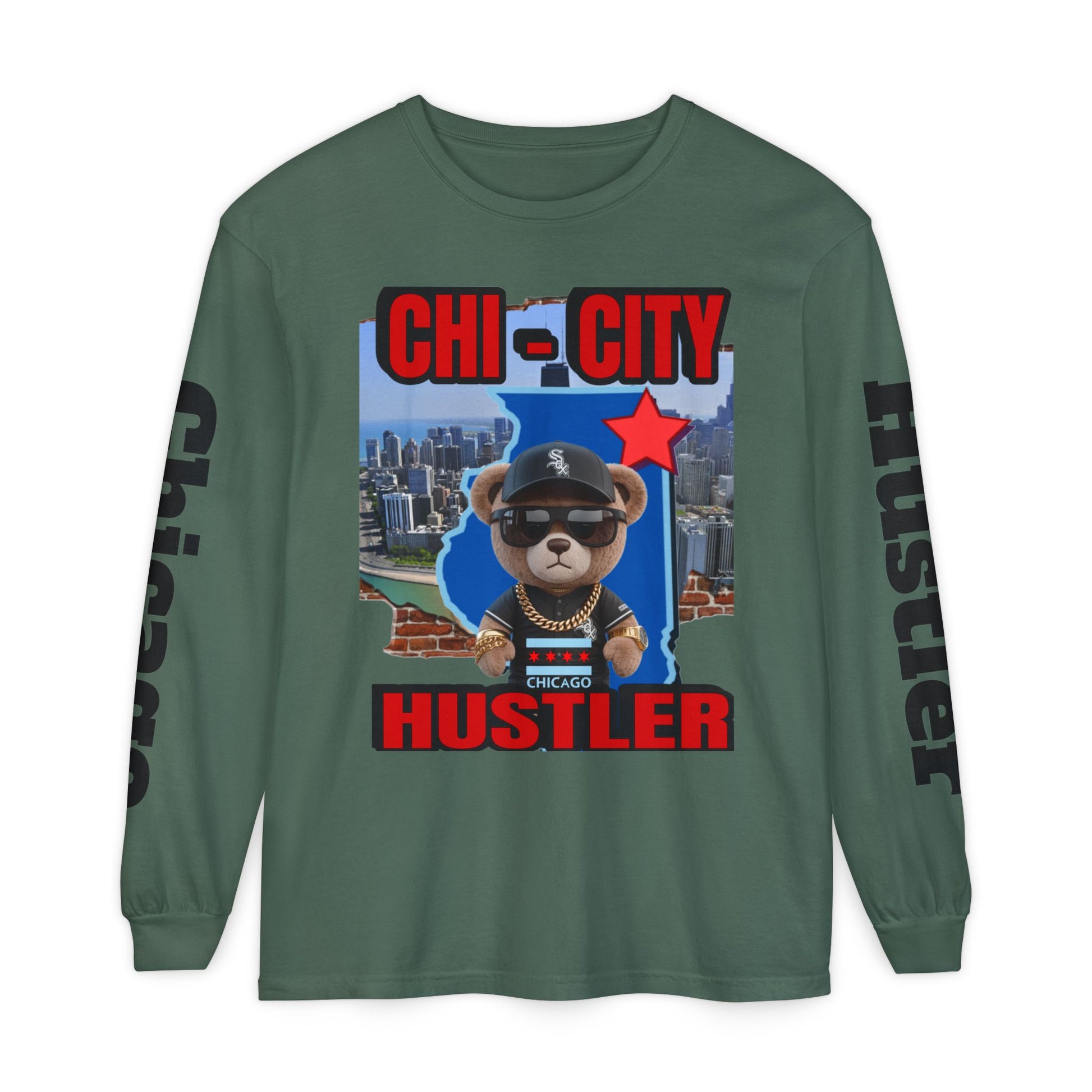 Chi-City Hustler Long Sleeve T-Shirt — LD&P Apparel