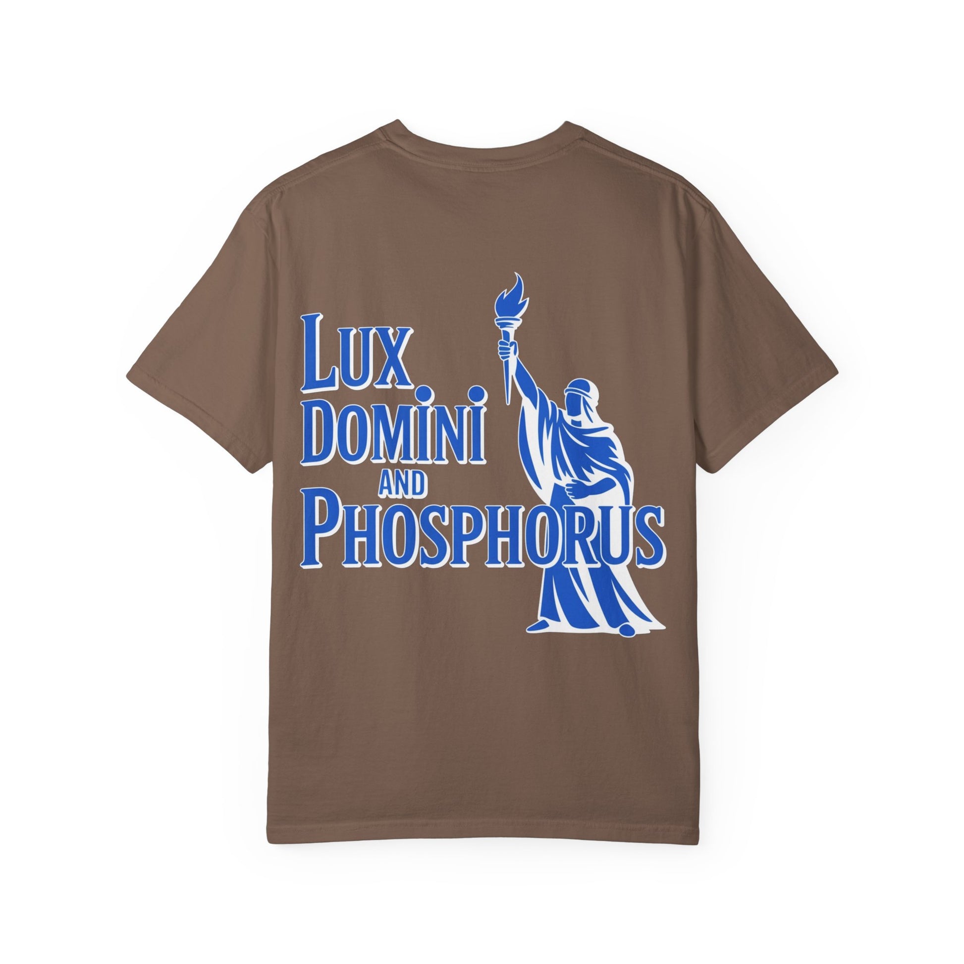 Unisex T-shirt Lux Domini and Phosphorus Zodiac Wheel Design