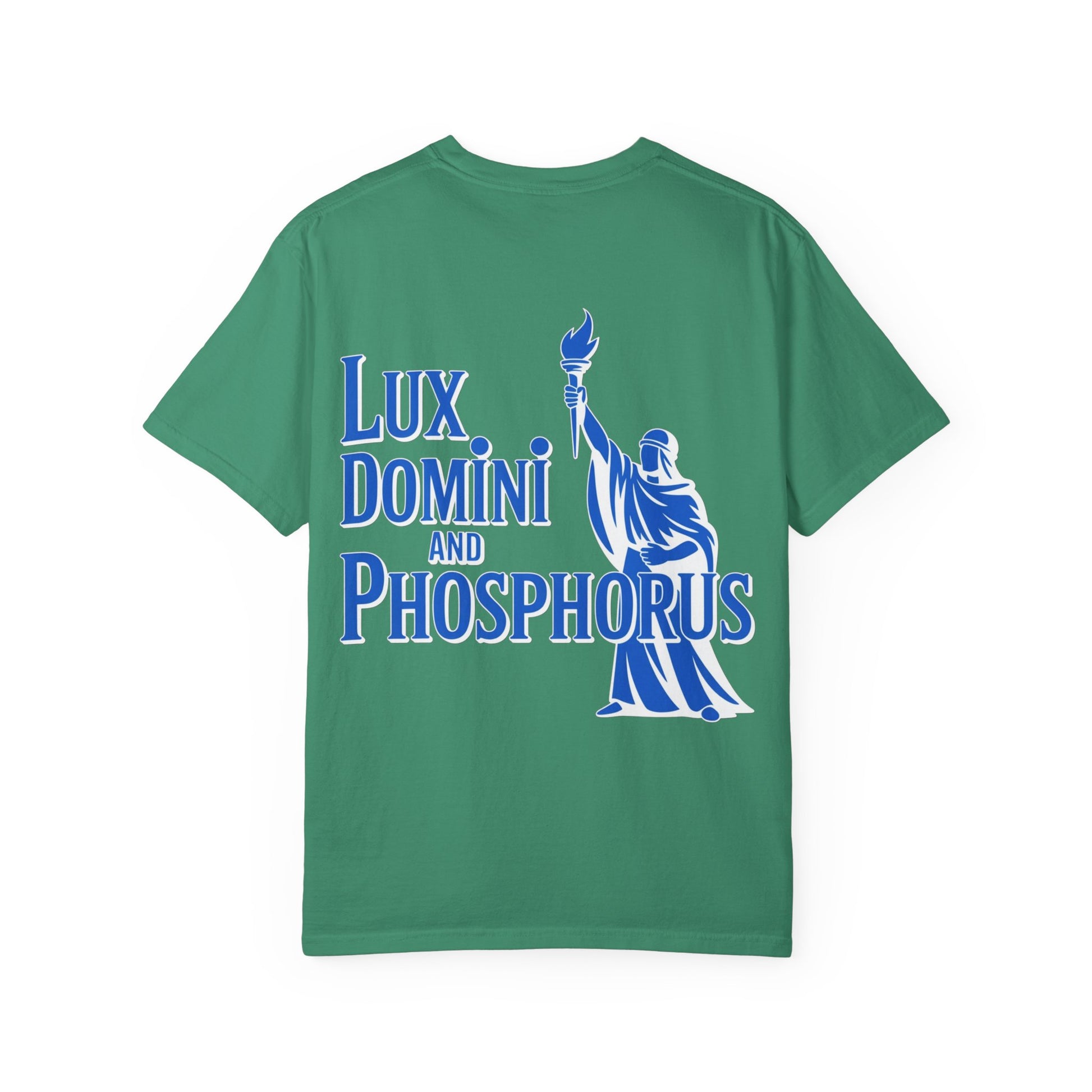 Unisex T-shirt Lux Domini and Phosphorus Zodiac Wheel Design