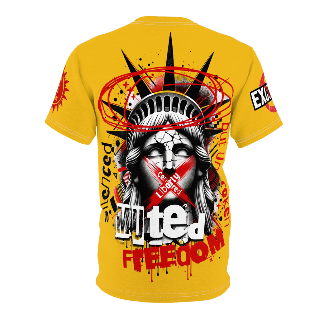 Muted Freedom LD&P APPAREL DESIGN Graphic Tee Shirt Yellow