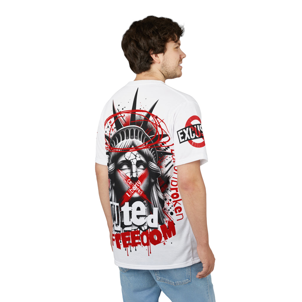 Muted Freedom LD&P APPAREL DESIGN Graphic Tee Shirt white