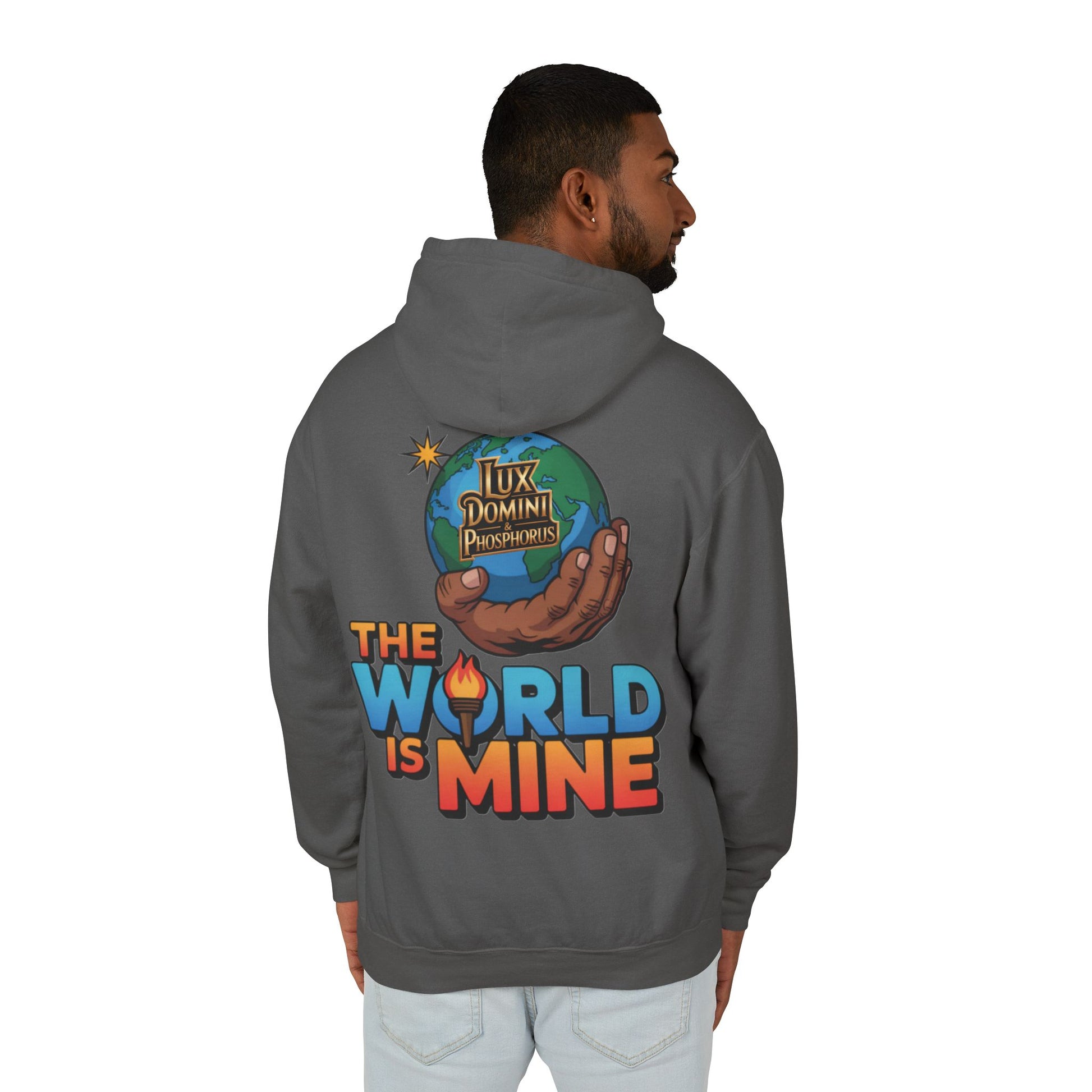 The World Is Mine Hooded Sweatshirt, Unisex Lightweight Pullover, King of the Jungle Sweatshirt, Animal Lover Gift, Cool Casual Wear