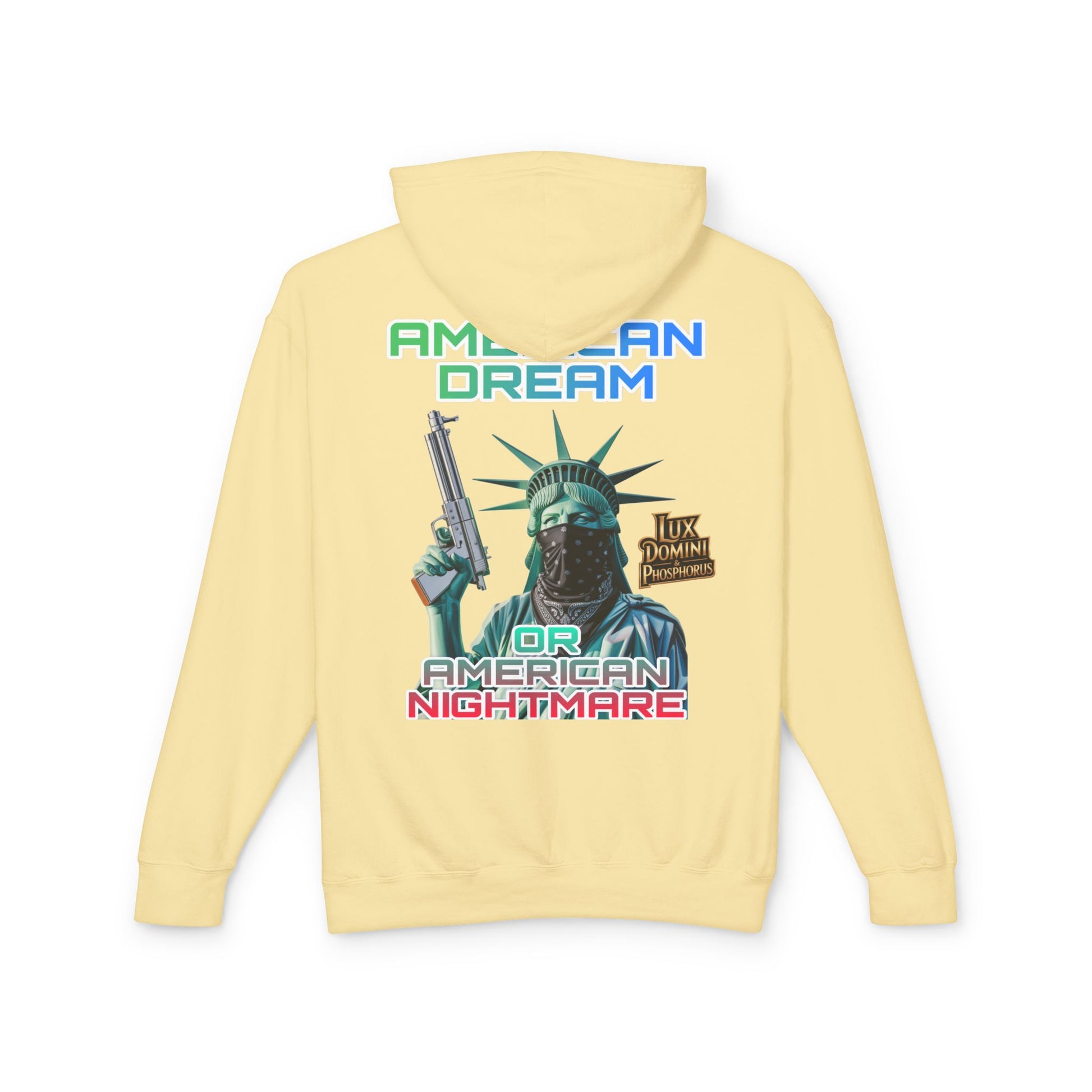 Lightweight Hooded Sweatshirt - American Dream or Nightmare Design