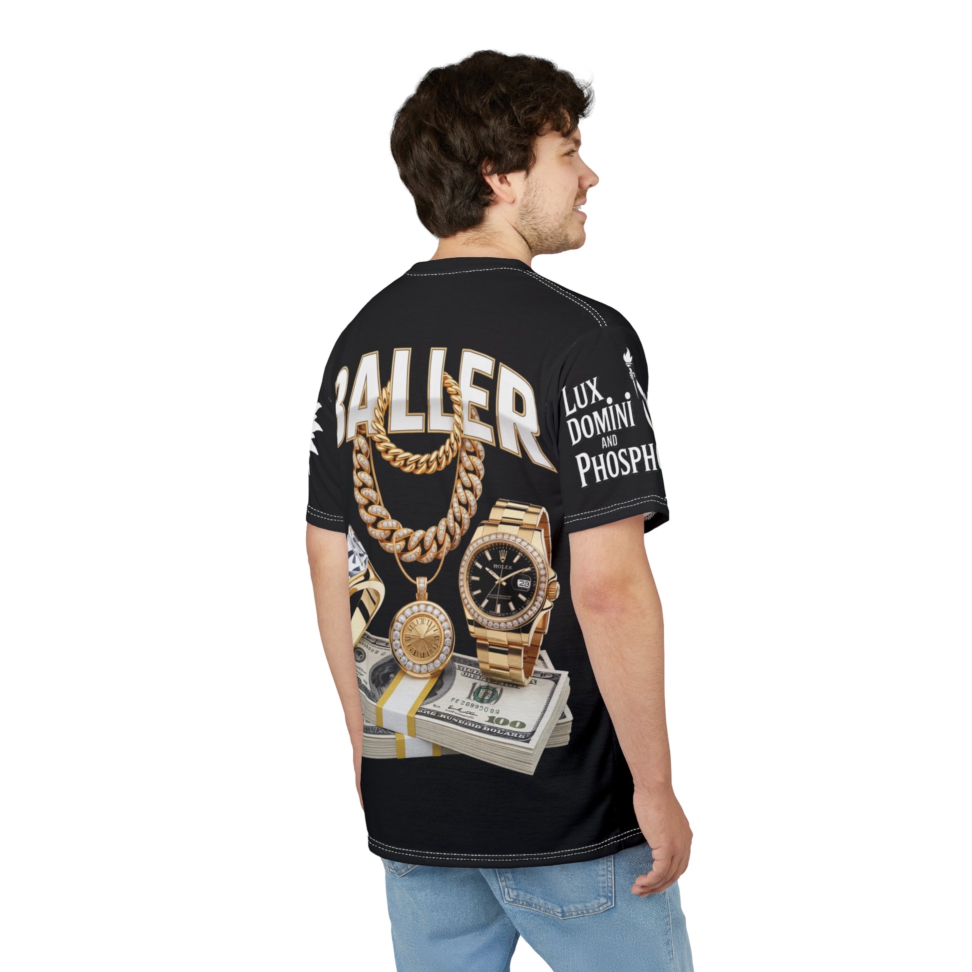 Baller  Unisex Tee - Lux Domini and Phosphorus LD&P Apparel Design black