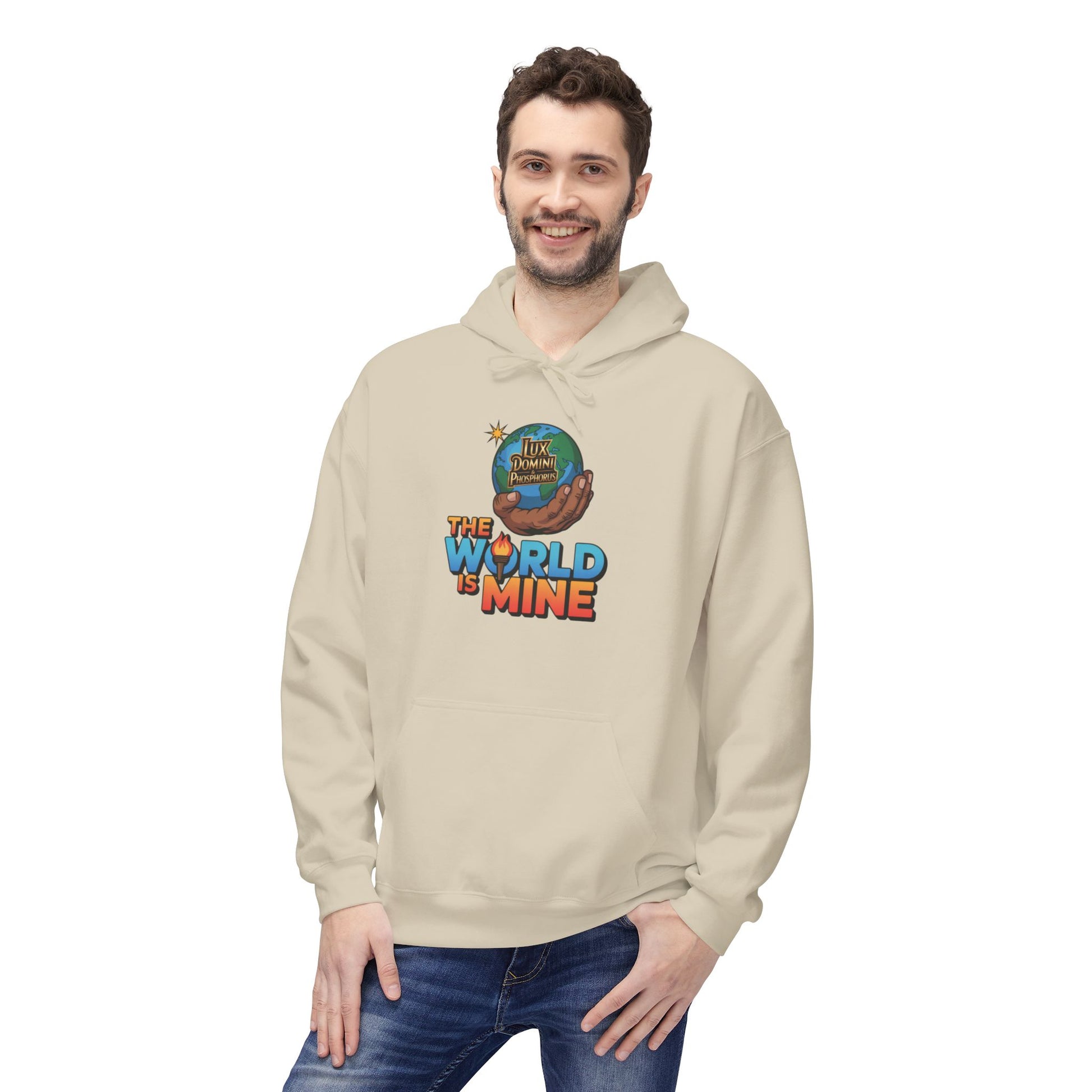 Hoodie Lux Domini and Phosphorus Design The World is Mine