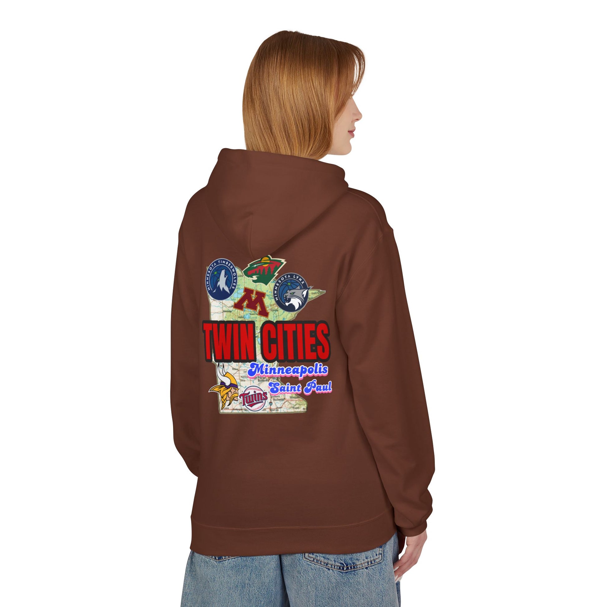 Fleece Hoodie Twin Cities Minneapolis St Paul Design