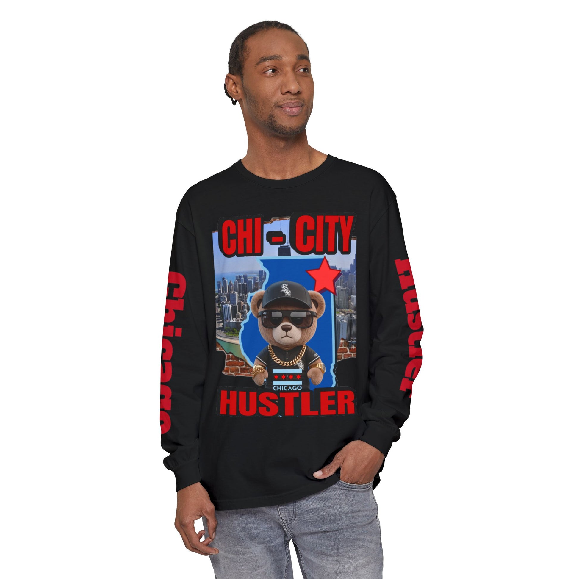 Chi-City Hustler Long Sleeve T-Shirt — LD&P Apparel