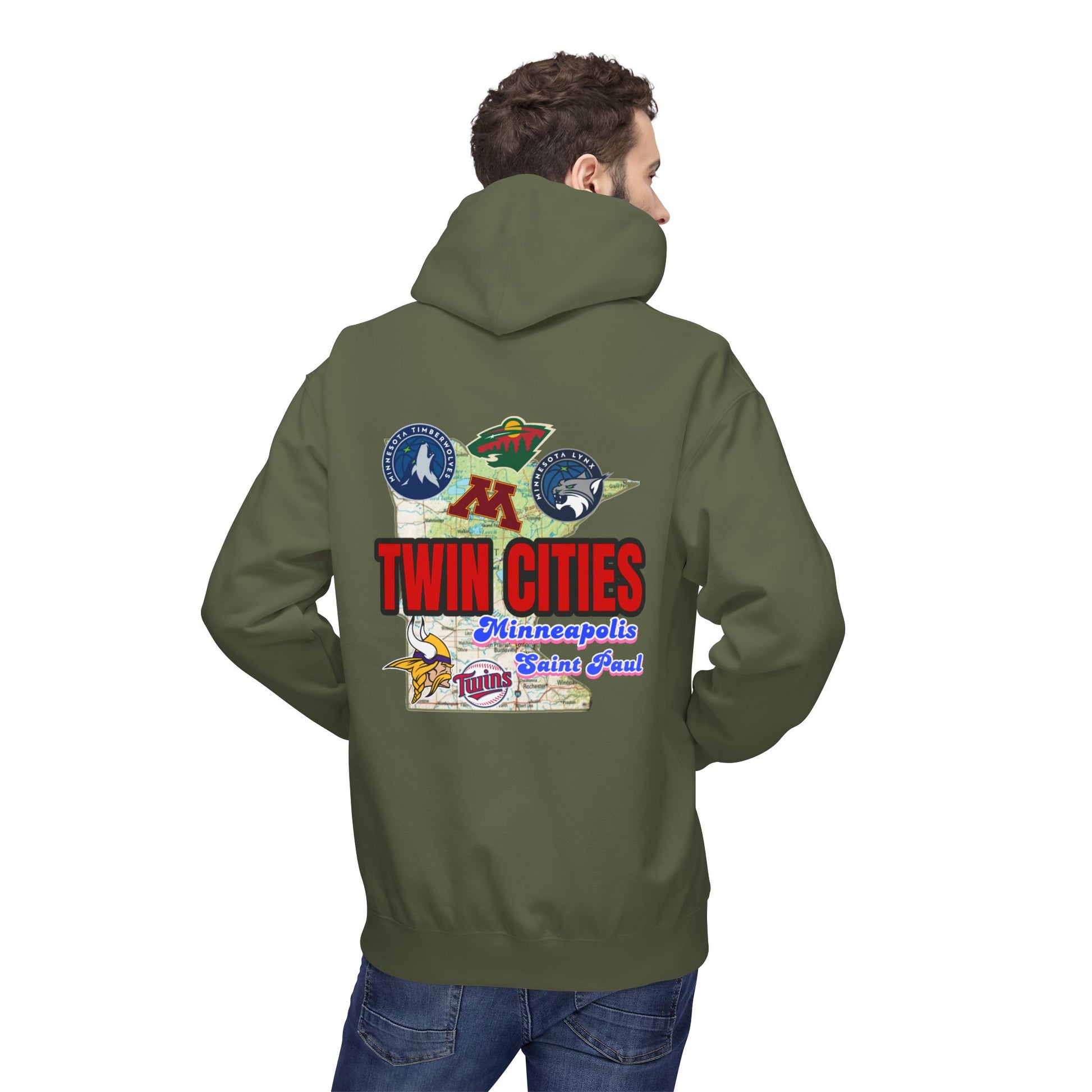 Fleece Hoodie Twin Cities Minneapolis St Paul Design