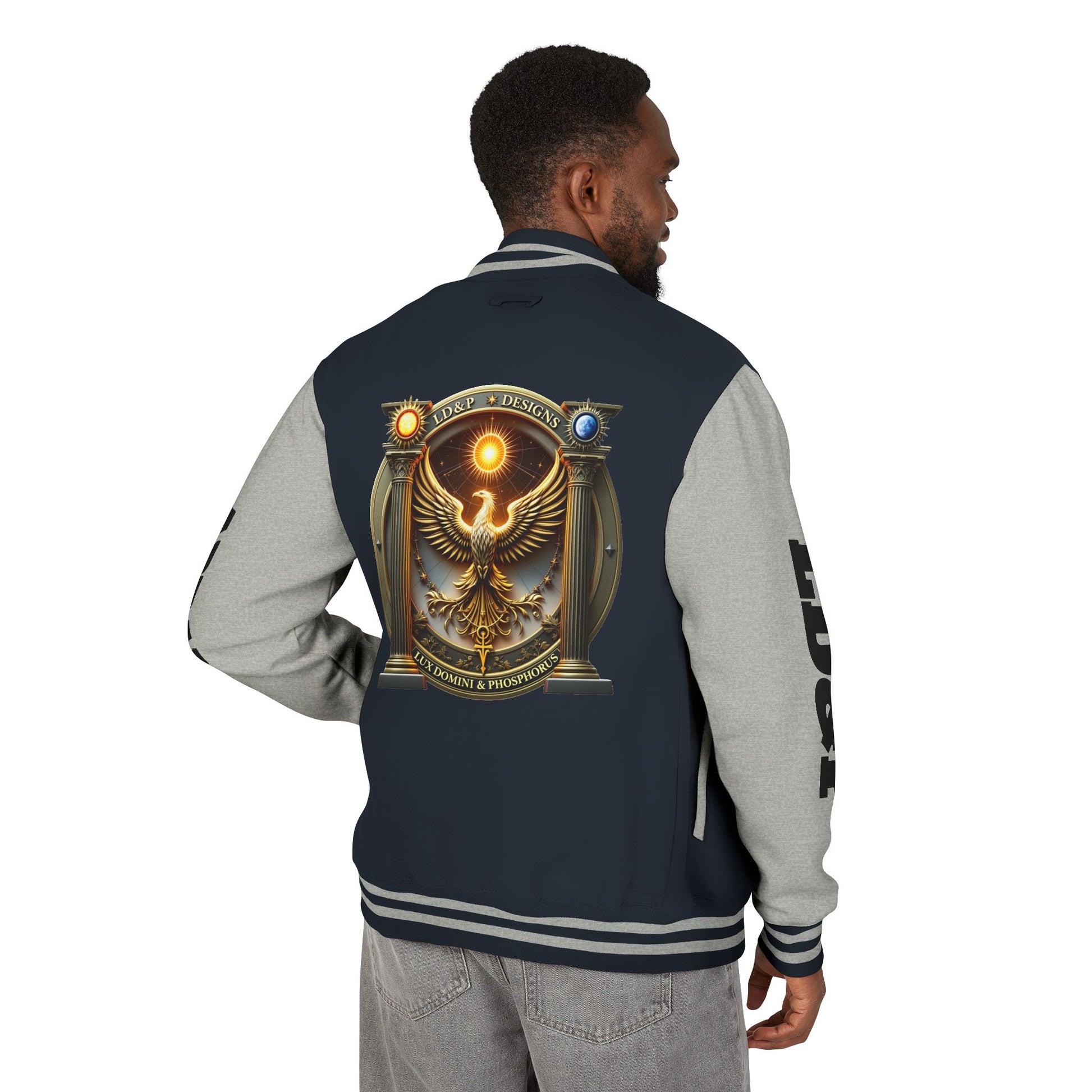 Letterman Jacket LD&P APPAREL Logo Design