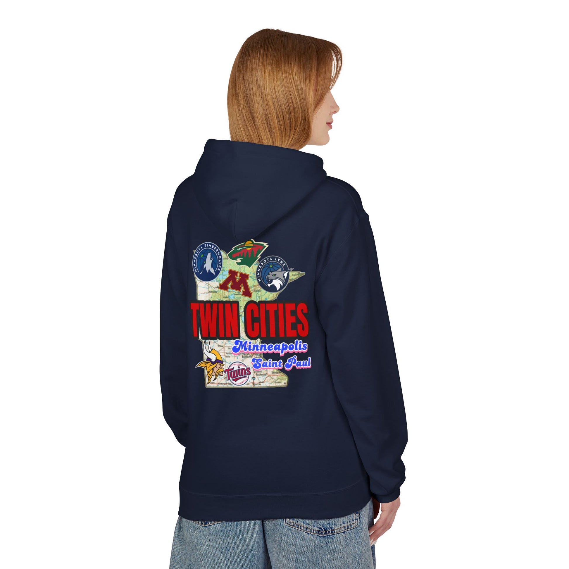 Fleece Hoodie Twin Cities Minneapolis St Paul Design