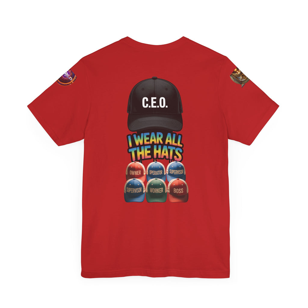Entrepreneur Hat Unisex Tee - I Wear All The Hats Design