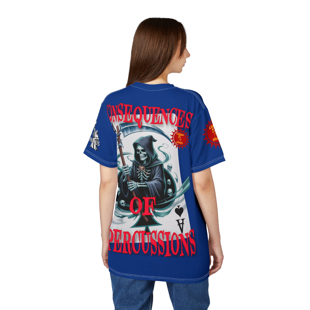 Consequences of Repercussions Graphic Shirt LD&P APPAREL Blue