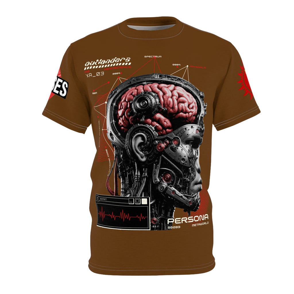 Persona Sci‑Fi Graphic Tee Shirt LD&P APPAREL Brown