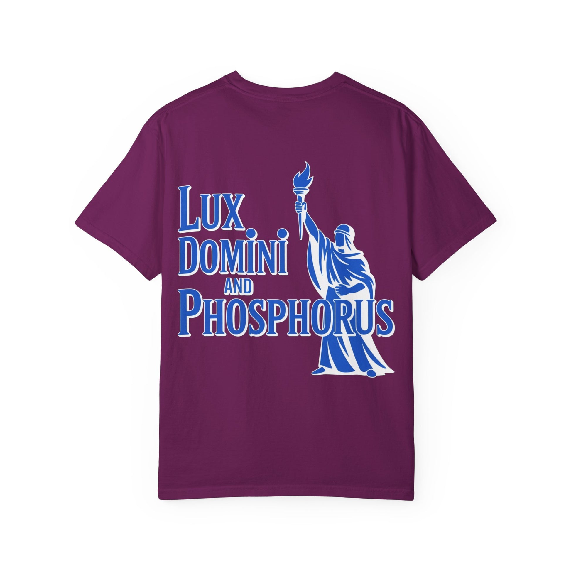 Unisex T-shirt Lux Domini and Phosphorus Zodiac Wheel Design