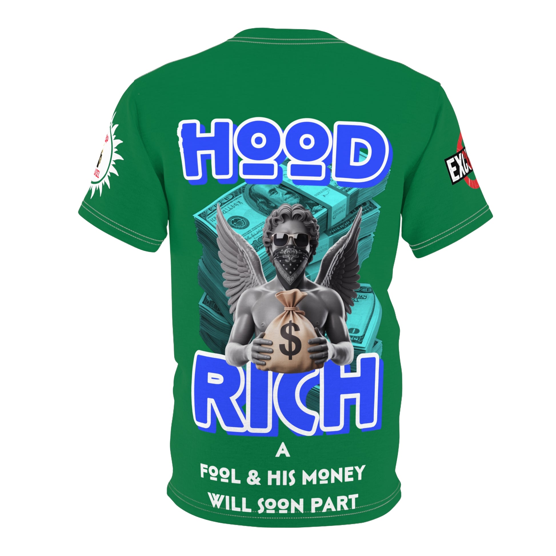 Hood Rich Graphic Tee LD&P APPAREL Green