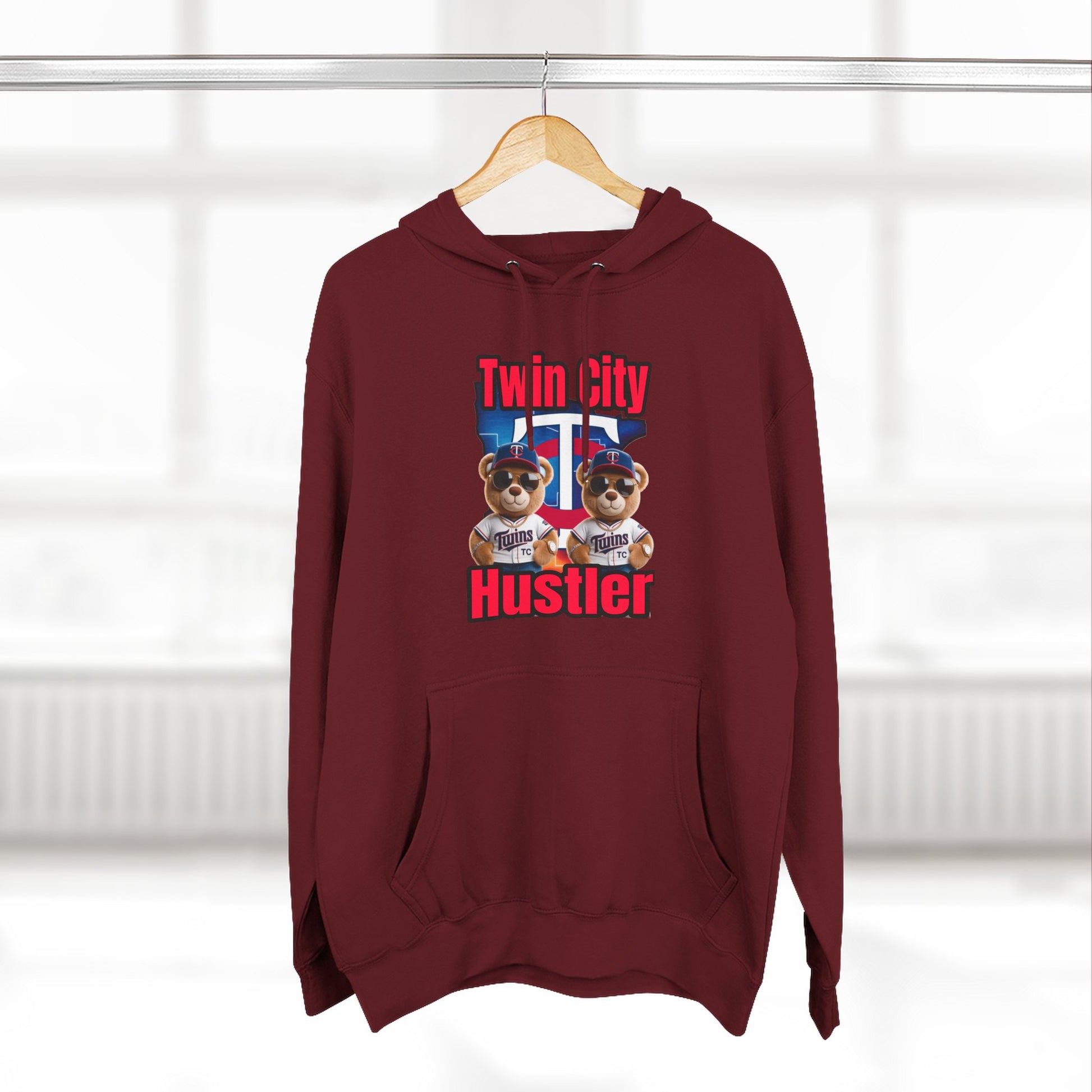 Fleece Hoodie Twin City HUSTLER Design