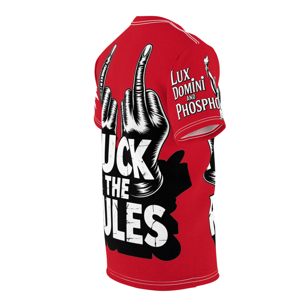 Red Fuck The Rules Unisex Cut & Sew Tee