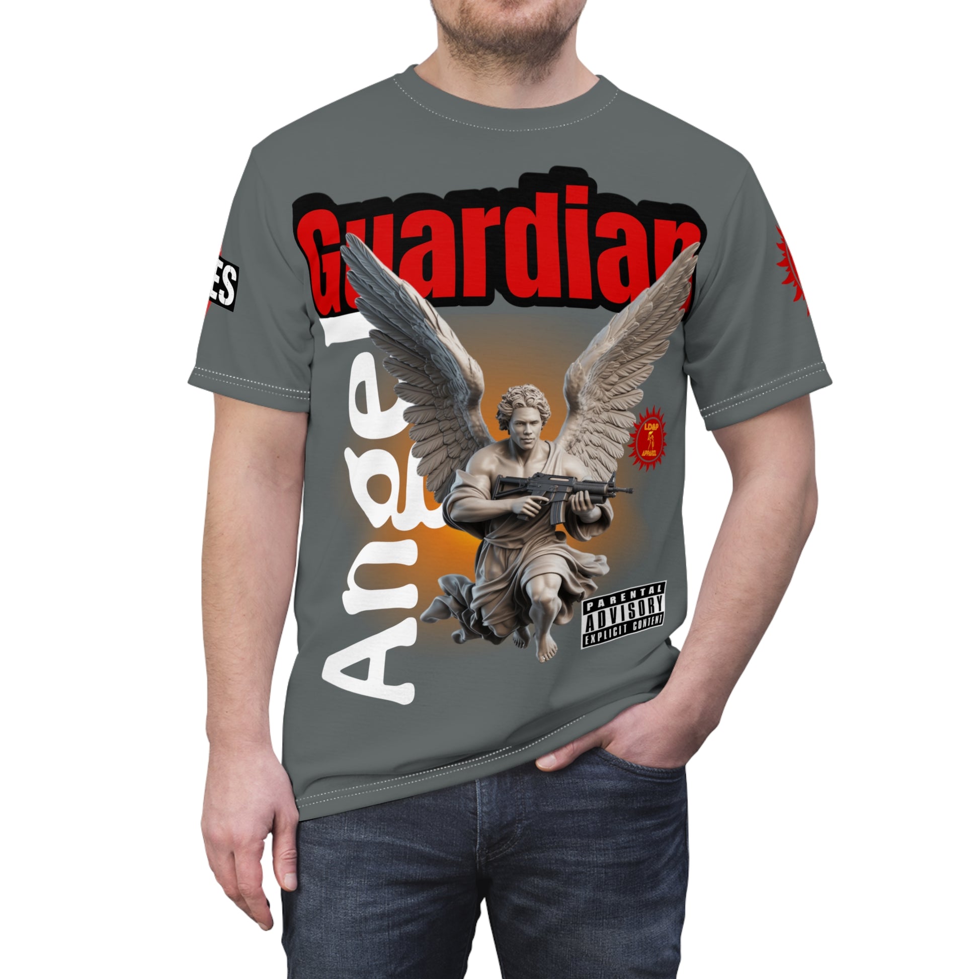 Guardian Angel Graphic Tee LD&P APPAREL Grey
